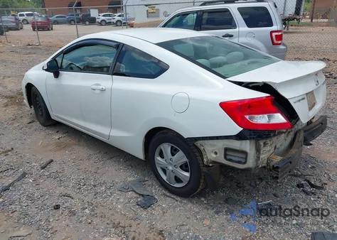 2012 Honda Civic Lx z USA, uszkodzony, nr VIN 2HGFG3B52CH525210